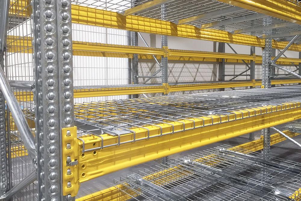 Mesh Racking Fronts Warehouse Racking with Mesh and Barrier Protection | OfficeSTOR